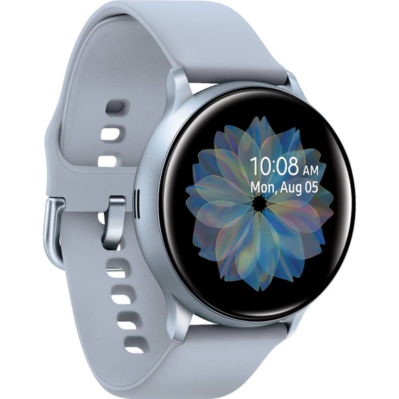 Samsung - Galaxy Watch Active2 Smartwatch 40mm Aluminum - Cloud Silver - Picture 1 of 4